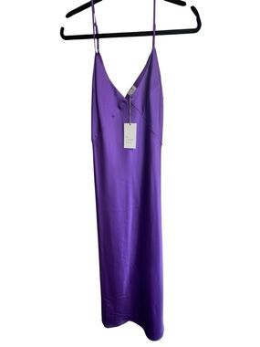 NWT Women’s a new day Purple Satin Slip Dress Size Large